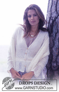 DROPS 76-22 - DROPS Vest met ajourmotief van “Vivaldi” en “Silke-Tweed”. Maat XS – XL.