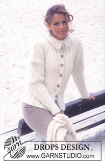 DROPS 76-3 - Cardigan DROPS en “Ull-Flamé”, “Karisma” y “Vivaldi”.