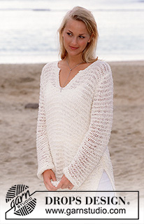 Lausanne / DROPS 78-4 - Knitted Pullover in 1 strand DROPS Passion or 2 strands DROPS Sky. Sizes S-XXL