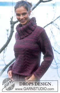 DROPS 79-16 - DROPS Pullover in Karisma Superwash and Vivaldi; Shoulder Warmer in Puddel