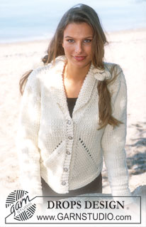 DROPS 79-8 - Cardigan DROPS en “Snow”