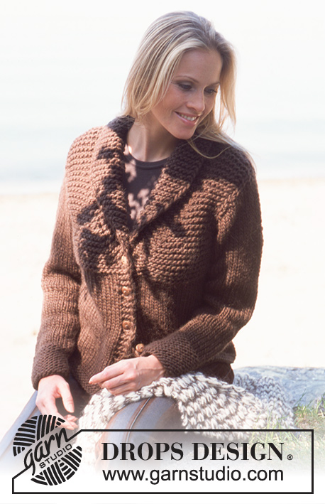 Tilled Garden / DROPS 80-21 - DROPS Cardigan and Vest in Snow, and Scarf in Highlander and Vivaldi