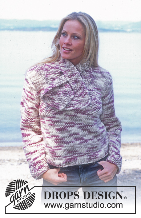 DROPS 80-22 - DROPS Pullover and Scarf in Snow 