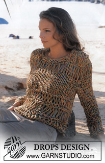 DROPS 82-13 - DROPS Pullover in Cotton-Viscose and Safran