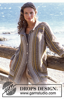 Sandspout / DROPS 82-22 - DROPS Cardigan in Silke-Tweed.