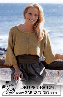 Golden Crop / DROPS 82-23 - DROPS Pullover in Silke-Tweed.