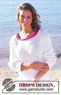 Beach Pop / DROPS 82-8 - DROPS Pullover in Drops Ice.