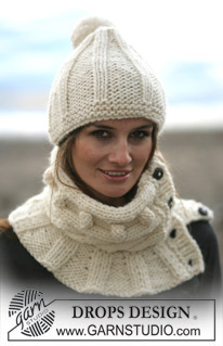 DROPS 98-13 - Tour de Cou et Bonnet Drops en Snow

