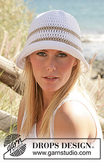 Beach Bucket / DROPS 99-22 - DROPS Crochet hat in ”Paris”