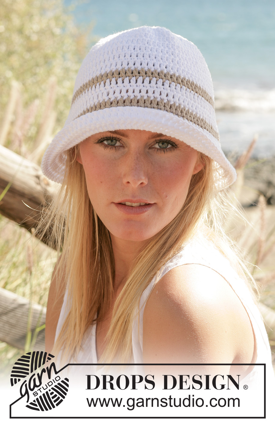 Beach Bucket / DROPS 99-22 - DROPS Crochet hat in ”Paris”