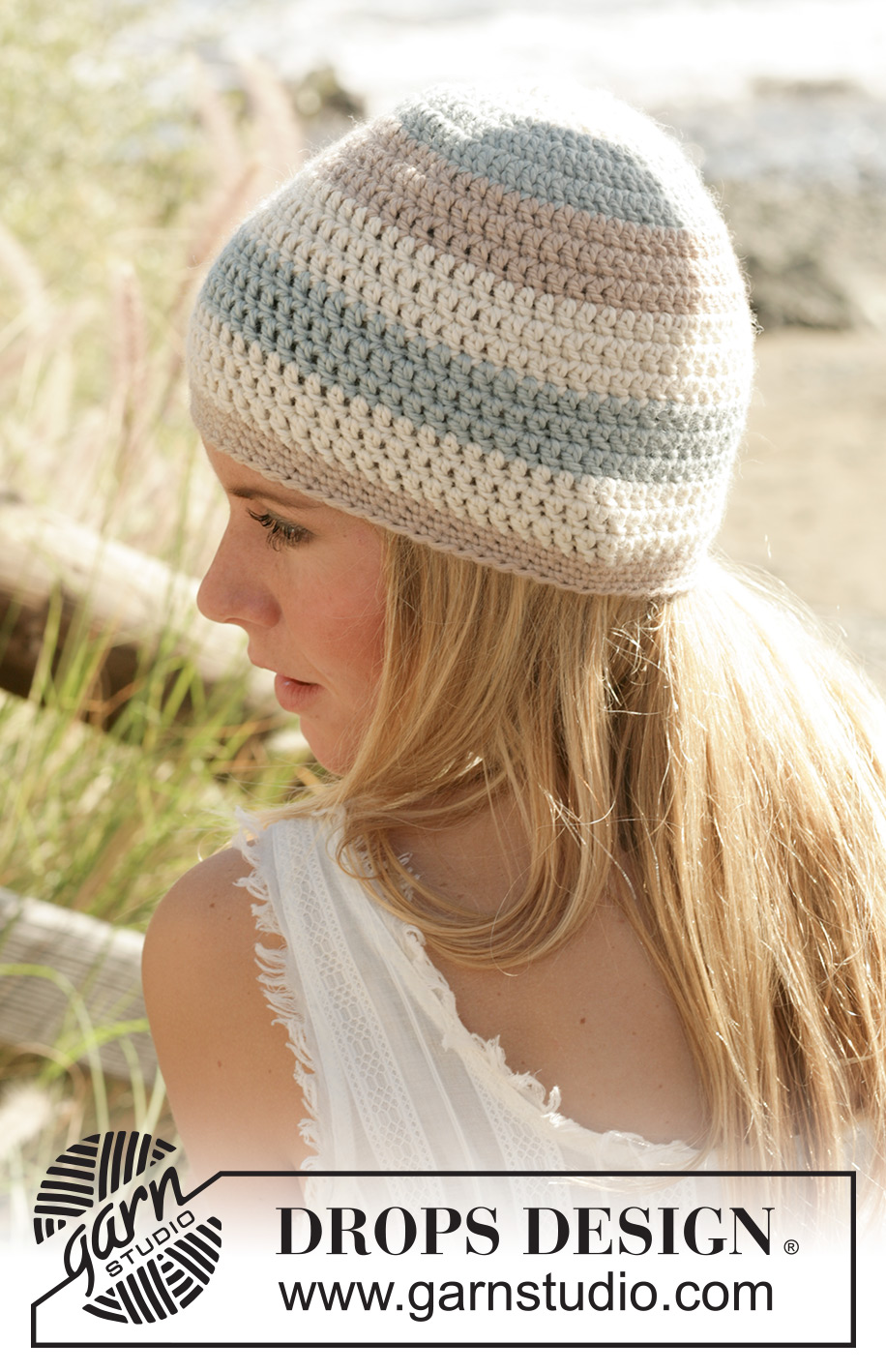 Girlfriend / DROPS 99-26 - DROPS crochet hat made with “Silke-Alpaca”. 