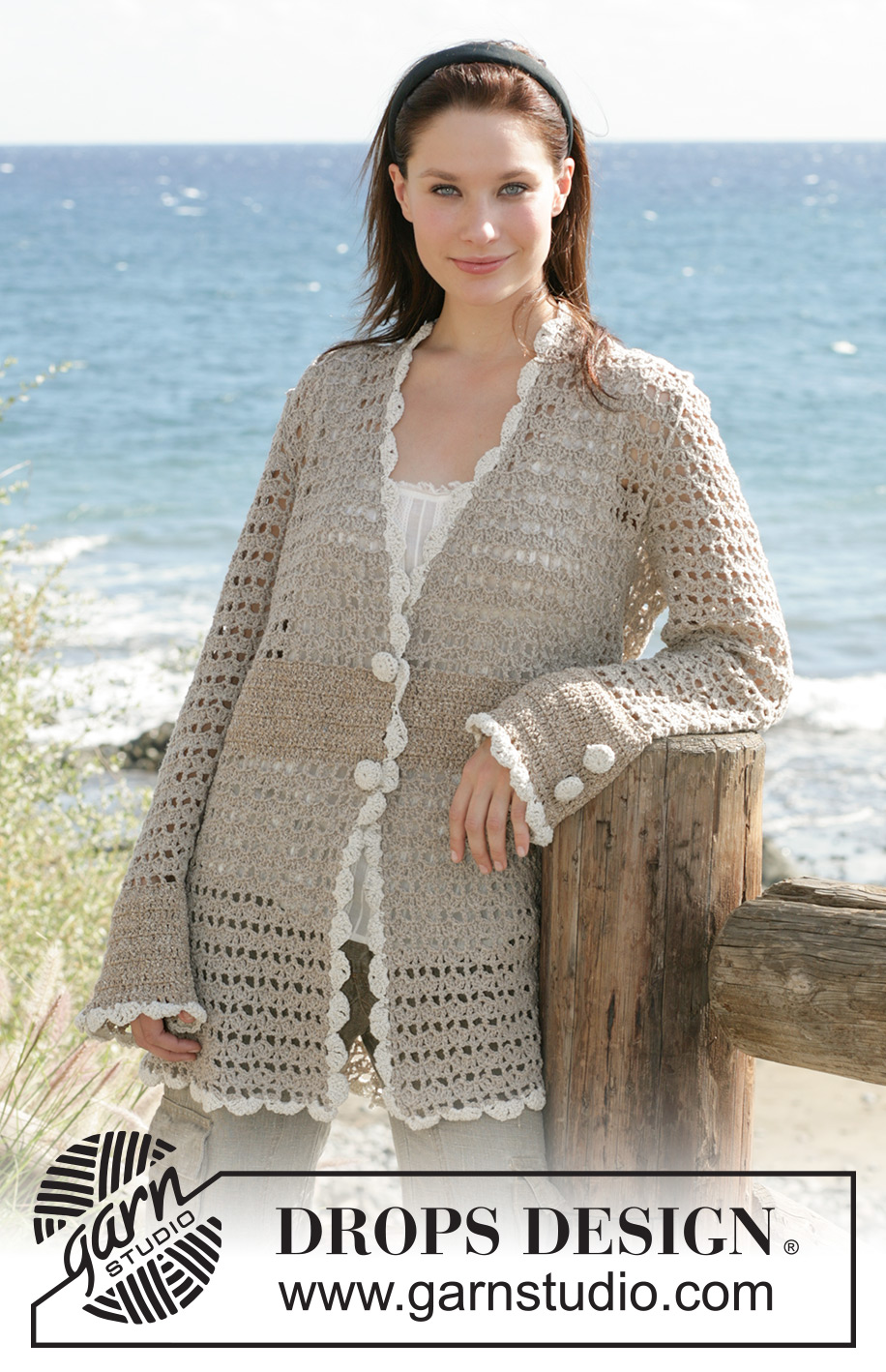 Seaside Stroll / DROPS 99-8 - DROPS Crochet jacket in ”Alpaca”. Sizes S - XXXL