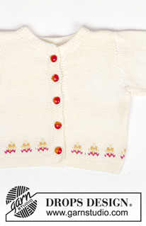Teddy Bear Parade / DROPS Baby 1-7 - Jacke, Pulli und Hose mit Teddy und Musterborte in Safran