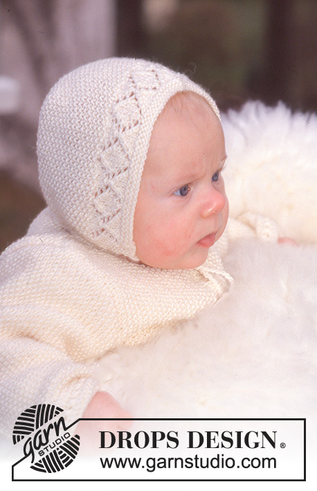 Lykkeliten / DROPS Baby 10-11 - Jacket, pants/jumpsuit and hat in BabyMerino