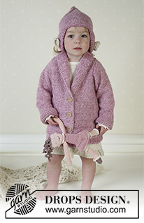 Flora / DROPS Baby 13-16 - Jakku, myssy ja huopa ”Alpaca”-langasta, sekä nukke