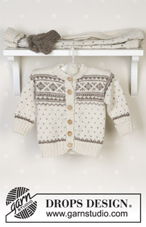 Winter Snuggles Set / DROPS Baby 13-5 - Strikket sett med setesdalskofte, bukse, lue, votter og sokker til baby og barn i DROPS Alpaca. Størrelse 1 mnd - 4 år.
