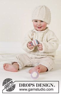 Toby / DROPS Baby 13-7 - DROPS Pusero, pipo, pallo ja helistin.