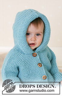 Dreamy Bluebell / DROPS Baby 14-14 - DROPS Alpaca lõngast kootud beebi / laste ripskoes magamiskott 1 kuusele kuni 4 aastasele 