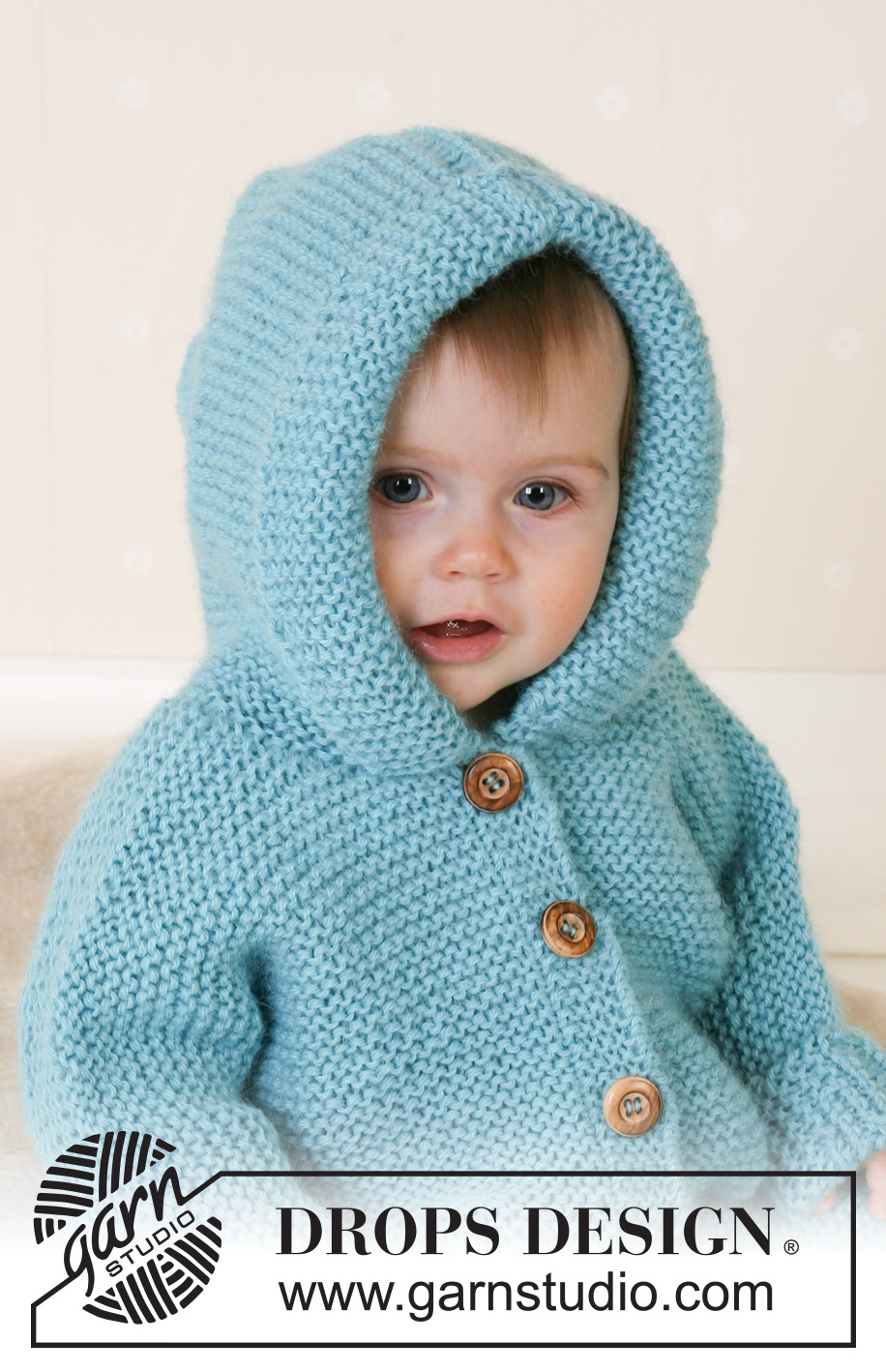 Dreamy Bluebell / DROPS Baby 14-14 - DROPS Alpaca lõngast kootud beebi / laste ripskoes magamiskott 1 kuusele kuni 4 aastasele 