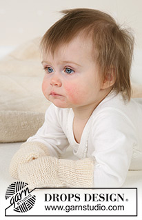 Sweet Little Paws / DROPS Baby 14-17 - Gebreide babywanten met kabels in DROPS Alpaca. Maten van 1 maand tot 4 jaar.