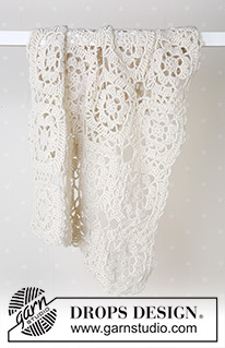 Daisy Meadow / DROPS Baby 14-20 - Crochet blanket with flower squares in 2 strands of DROPS Alpaca . Theme: Baby blanket