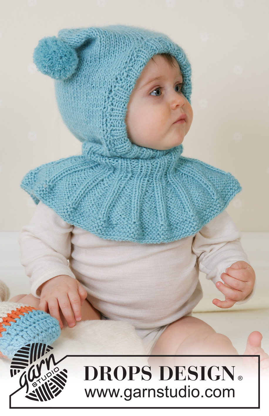 Funny Jester / DROPS Baby 14-28 - DROPS Alpaca lõngast kootud tuttidega beebi müts / laste tuukrimüts 1 kuusele kuni 4 aastasele 