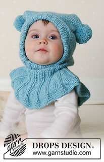 Funny Jester / DROPS Baby 14-28 - DROPS Alpaca lõngast kootud tuttidega beebi müts / laste tuukrimüts 1 kuusele kuni 4 aastasele 