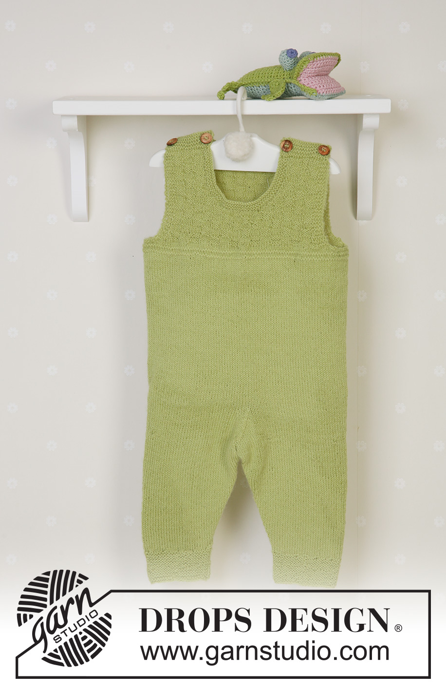 Green Leaf Cardigan / DROPS Baby 14-3 - Vauvan ja lapsen neulotut takki, potkuhousut ja putkisukat DROPS Alpaca-langasta. Takissa on huppu. Koot 1 kuukausi - 4 vuotta.