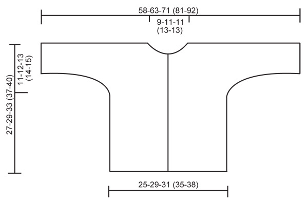 Diagram measurements for DROPS Baby 16-16