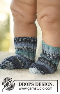Tiny Toes / DROPS Baby 16-26 - Sockor till baby och barn stickat i DROPS Fabel.