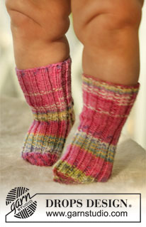 Little Jamboree Socks / DROPS Baby 16-27 - Gestrickte Socken für Babys und Kinder in DROPS Fabel