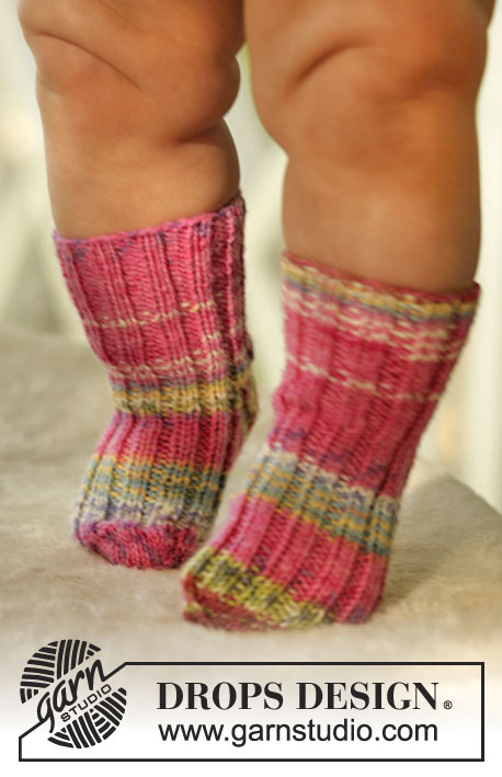 Little Jamboree Socks / DROPS Baby 16-27 - Gestrickte Socken für Babys und Kinder in DROPS Fabel