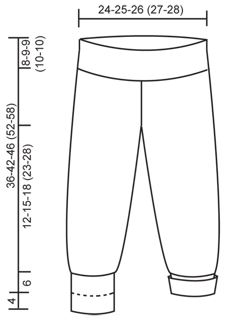 Diagram measurements for DROPS Baby 18-19