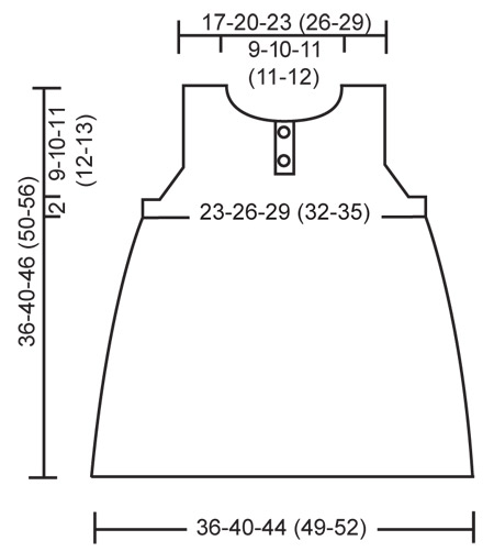 Diagram measurements for DROPS Baby 18-9