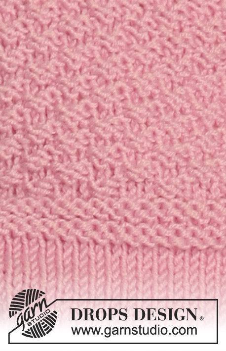 Sweet Sorbet / DROPS Baby 19-19 - Das Set umfasst: Gestricktes Kleid mit Strukturmuster und Volants sowie Schühchen mit Volants für Babys und Kinder in DROPS BabyMerino