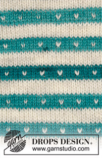 Hello Stripes / DROPS Baby 19-3 - Set med stickad tröja med ränder, lus och raglan, byxa och sockor till baby och barn i DROPS Fabel