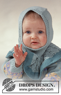 Spring Surprise / DROPS Baby 2-3 - DROPS jacket, trousers, hat / balaclava, socks and mittens in “Alpaca”.
