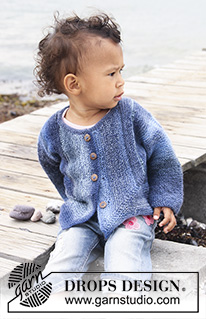 Tamzyn / DROPS Baby 20-15 - Rillestrikket jakke til baby og barn i DROPS Delight