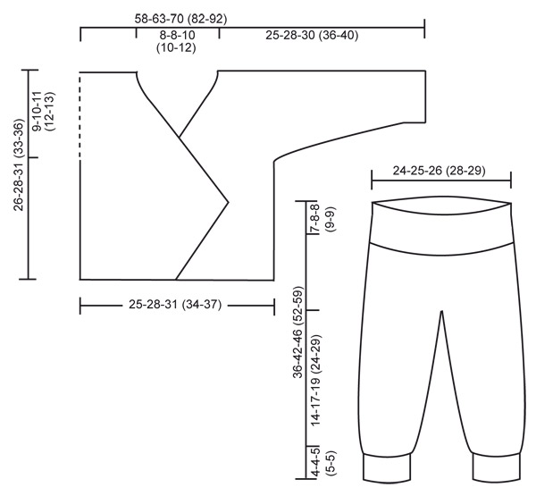 Diagram measurements for DROPS Baby 20-24