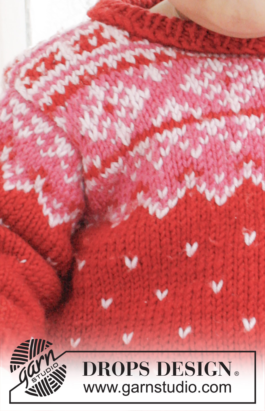 Rubin / DROPS Baby 21-18 - DROPS Merino Extra Fine lõngast kootud beebi džemper