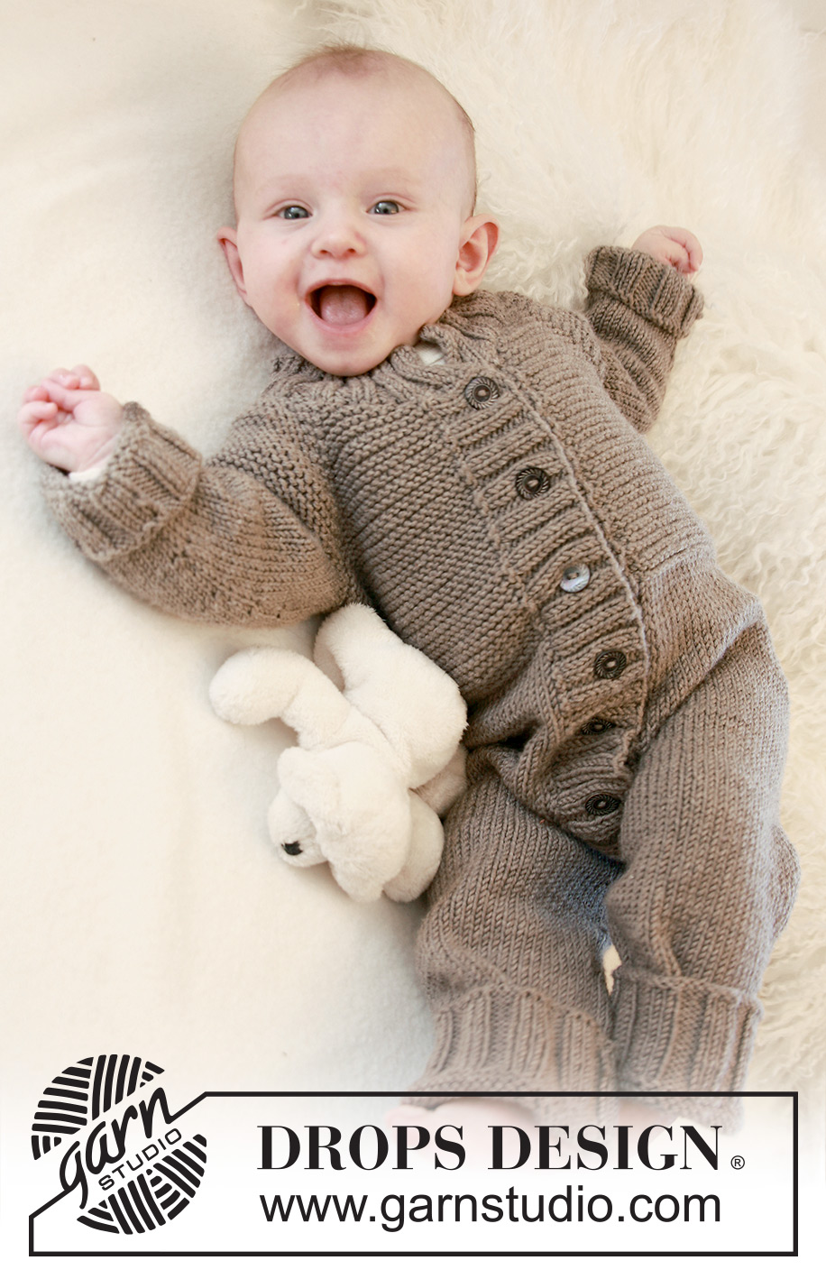 Happy Days / DROPS Baby 21-23 - Knitted overall with raglan for baby and children in DROPS Merino Extra Fine