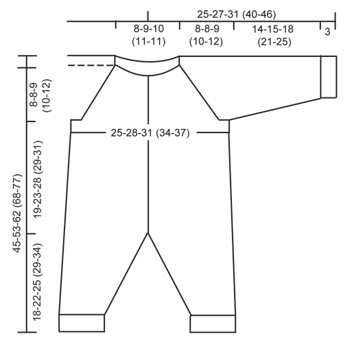 Diagram measurements for DROPS Baby 21-23