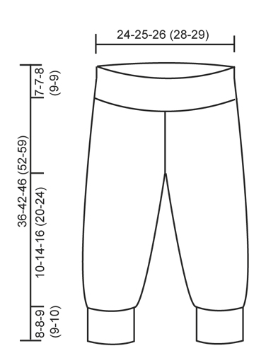 Diagram measurements for DROPS Baby 21-26