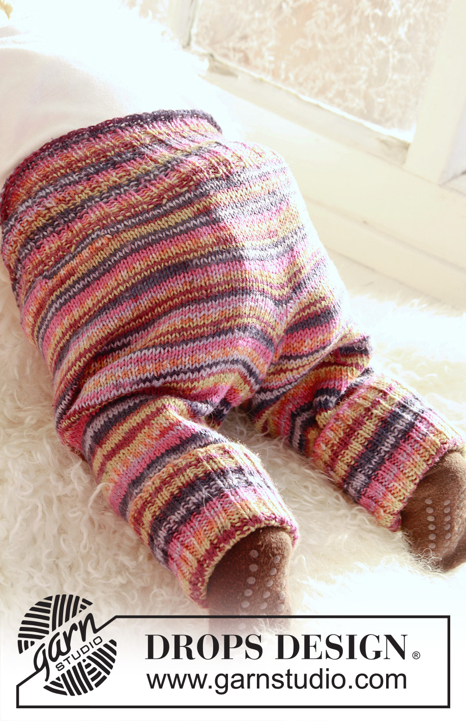 Stripy Stripes / DROPS Baby 21-28 - Knitted pants for baby and children in DROPS Fabel