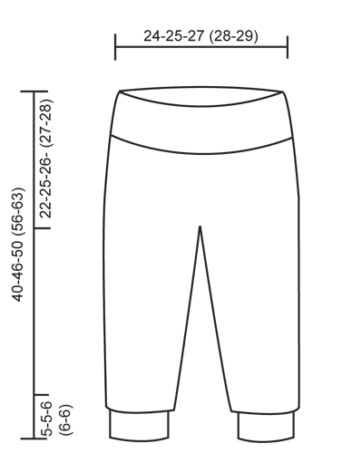 Diagram measurements for DROPS Baby 21-28