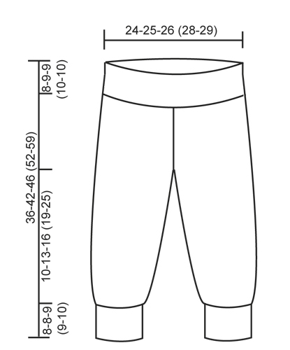 Diagram measurements for DROPS Baby 21-31