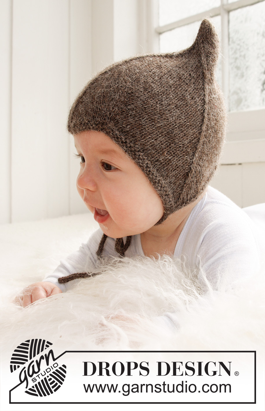 Alladin / DROPS Baby 21-34 - Stickad mössa till baby och barn i DROPS Alpaca