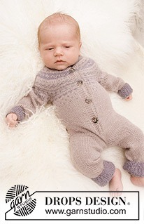 Wonderchild / DROPS Baby 21-4 - Setti vauvalle ja lapselle: Neulotut myssy ja housupuku DROPS BabyAlpaca Silk -langasta. 