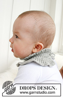 Henrik VIII / DROPS Baby 21-9 - Knitted neck warmer or bib for baby and child in DROPS BabyMerino