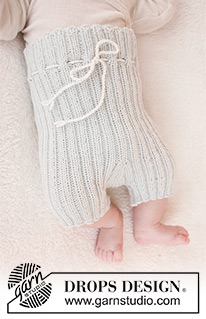 First Impression Shorts / DROPS Baby 25-28 - Ribbestrikket kortbukse til baby i DROPS BabyMerino. Str prematur – 4 år